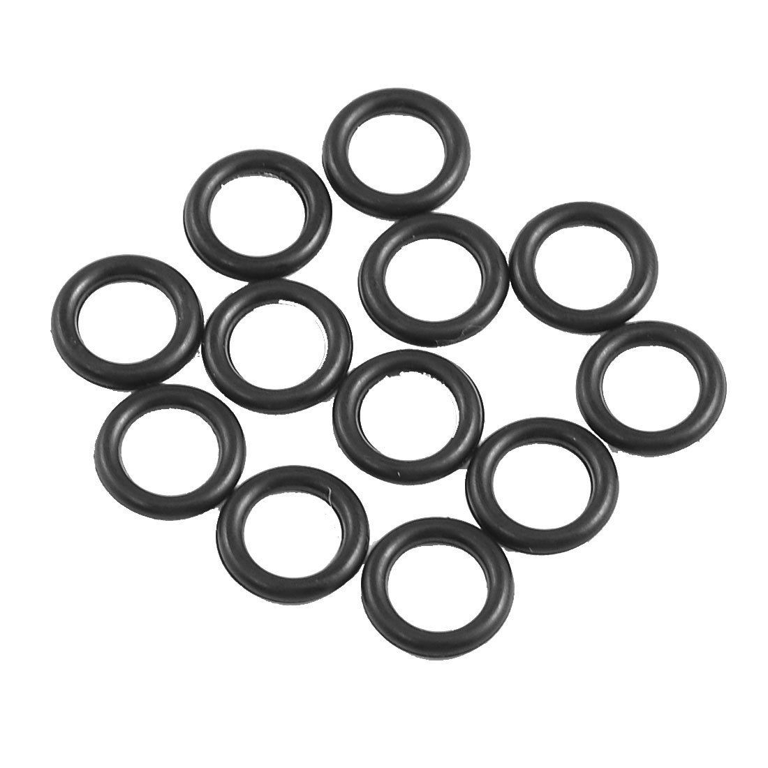 12 Pcs 10mm x 2.0mm x 6mm Rubber Oil Sealing O Rings for Mechanical