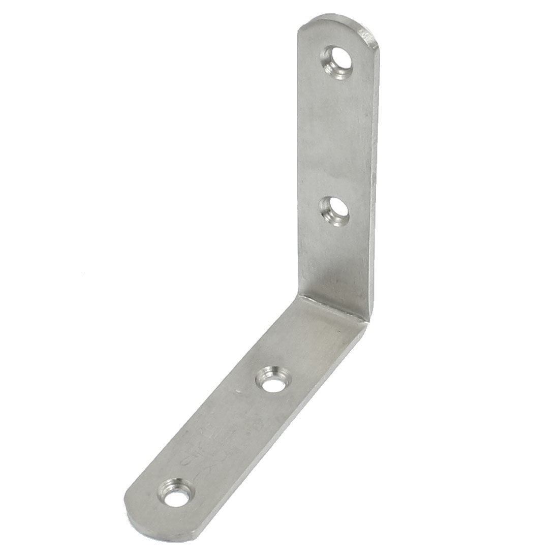 80mm x 80mm Metal Corner Brace Joint 90 Degree Bracket Silver Tone