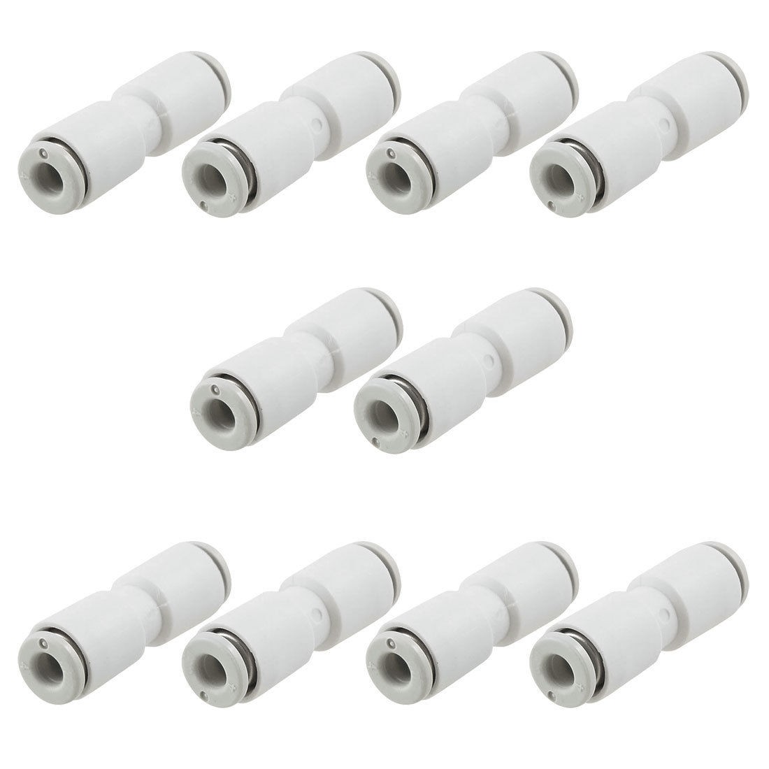 10 Pcs 4mm 5/32" Tube Straight Pneumatic Push in Quick Connector Jointer