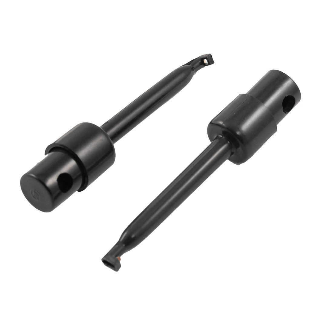 10 Pcs Black Plastic Multimeter Test Hook Clip 2.2" for PCB SMD IC