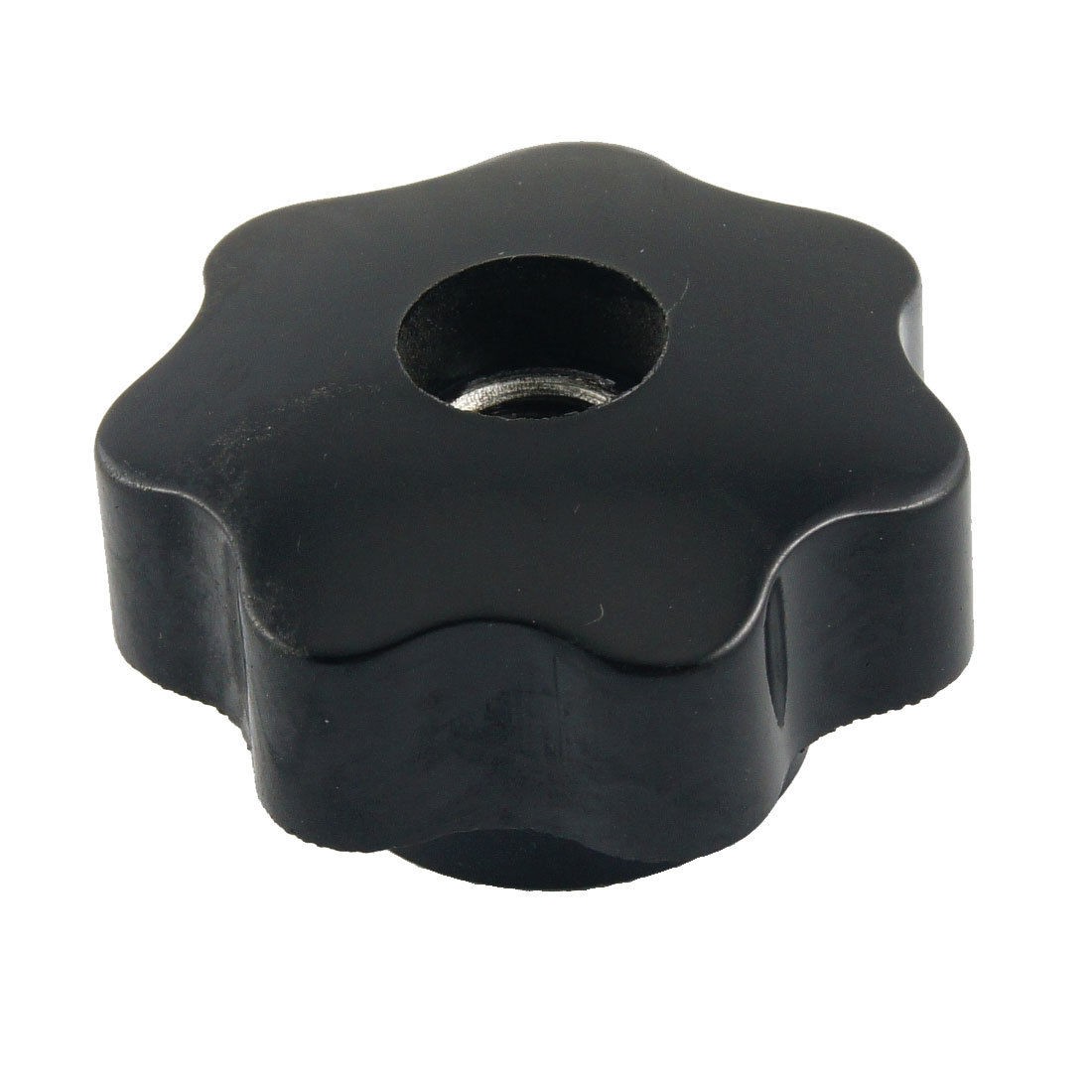 0.39" Dia Female Thread Black Plastic Star Head Clamping Knob