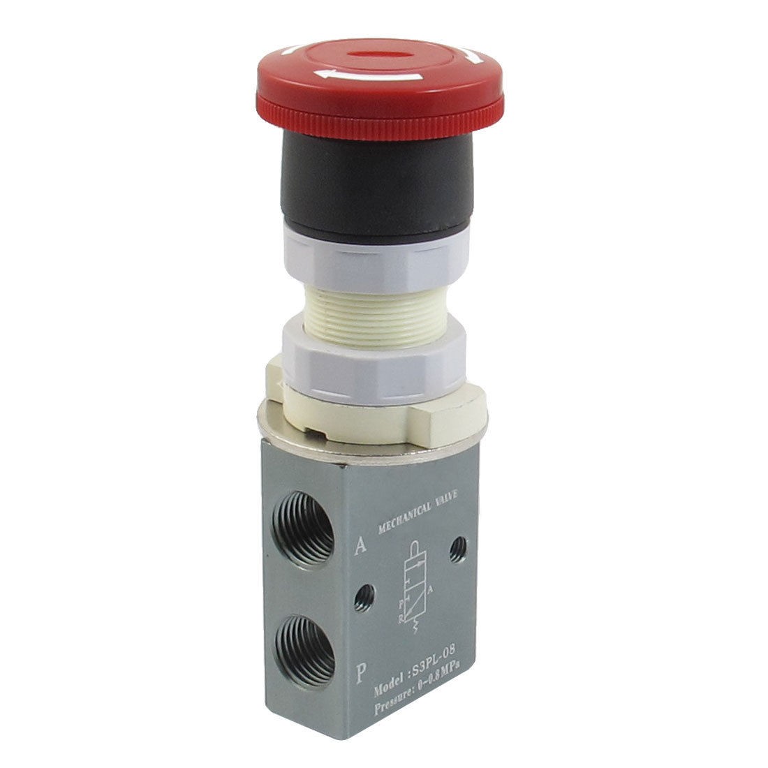 1/4" PT Thread Three Way Two Position Self-Latching Mechanical Valve S3PL-08
