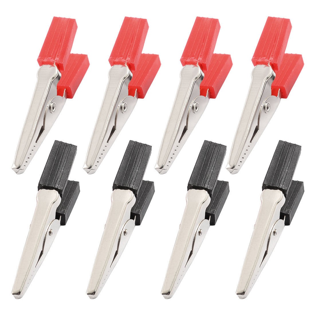 50mm Length Plastic Handle Test Probe Metal Alligator Clips Clamps