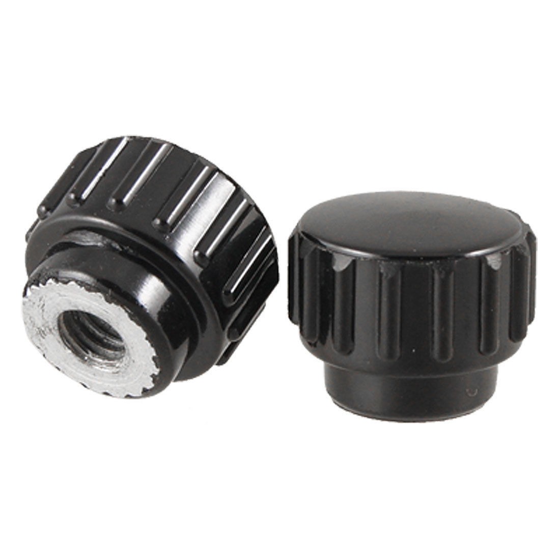 M5 Female Thread 14mm Diameter Head Knurled Knob 2 Pcs
