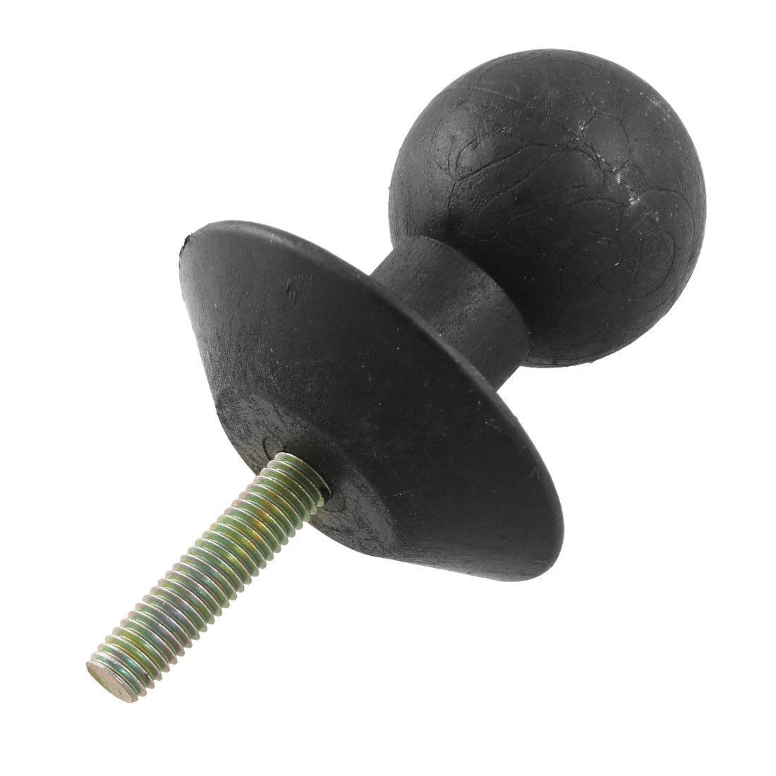 Black Plastic Head 7.8mm Dia M Thread Revolving Handle Grip