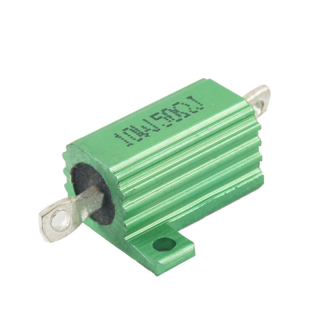 Green 10 Watt 50 Ohm 5% Aluminum Shell Wire Wound Resistor