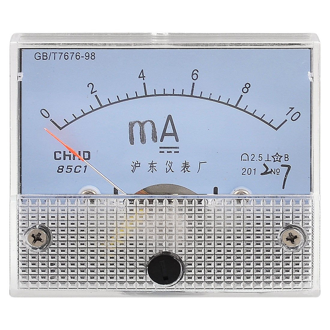 Plastic Shell Current Test DC 0-10MA Scale Range Milliamp Panel Meter