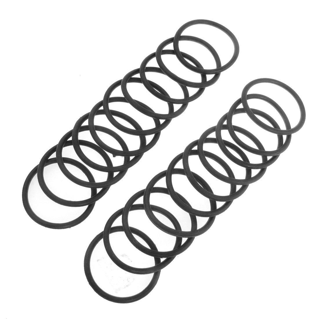20 Pcs 32mm Outside Dia 2.4mm Thick Industrial Rubber O Ring Seal