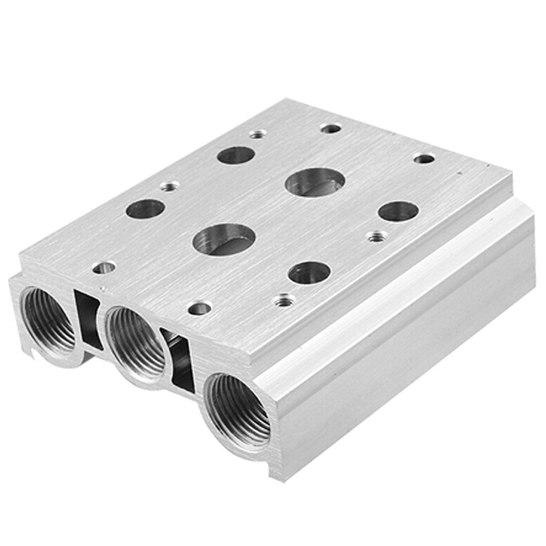 3 8" PT Tube Hole Aluminum 2 Row Manifold Solenoid Air Pilot Valve Base