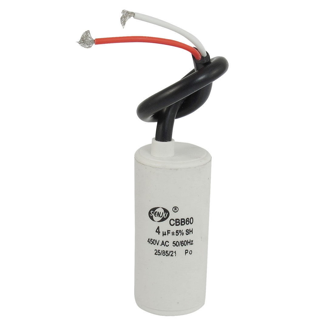 CBB60 Model AC 450V 4uF Cylinder Shaped Non Polar Motor Capacitor