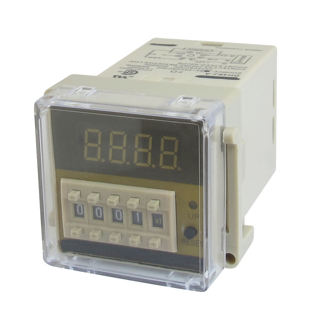 DH48J-A AC 85-245V 60 CPS Digital Counter Relay 1-9999 (x1,x10,x100) 8 Pin