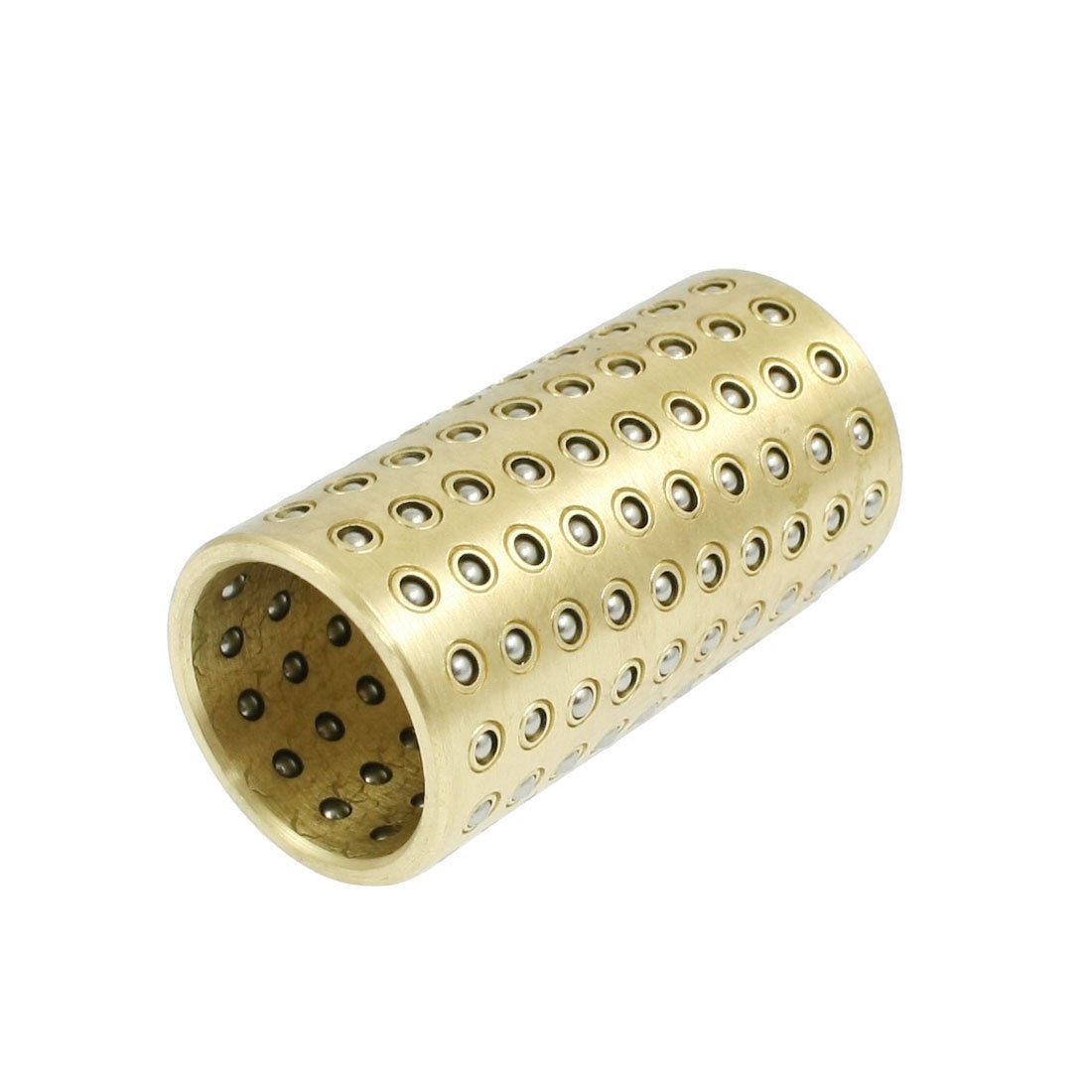 25mm x 60mm Gold Tone Brass Copper Ball Bearing Cage Bushing Retainer