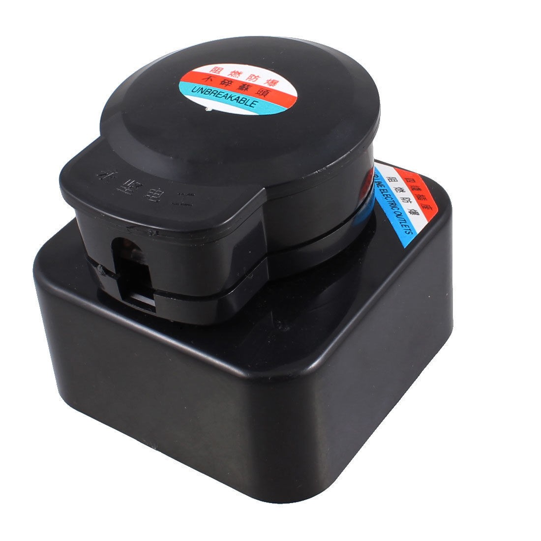 Black 3 Phase 4 Round Pin Earth Ground Industrial Socket Plug Set 30A 380V AC