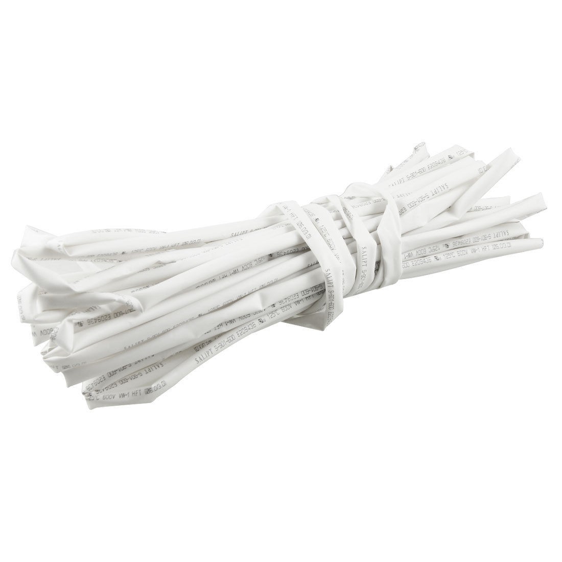 Ratio 2:1 6mm Dia White Polyolefin Heat Shrinkable Tube Shrink 32.8ft
