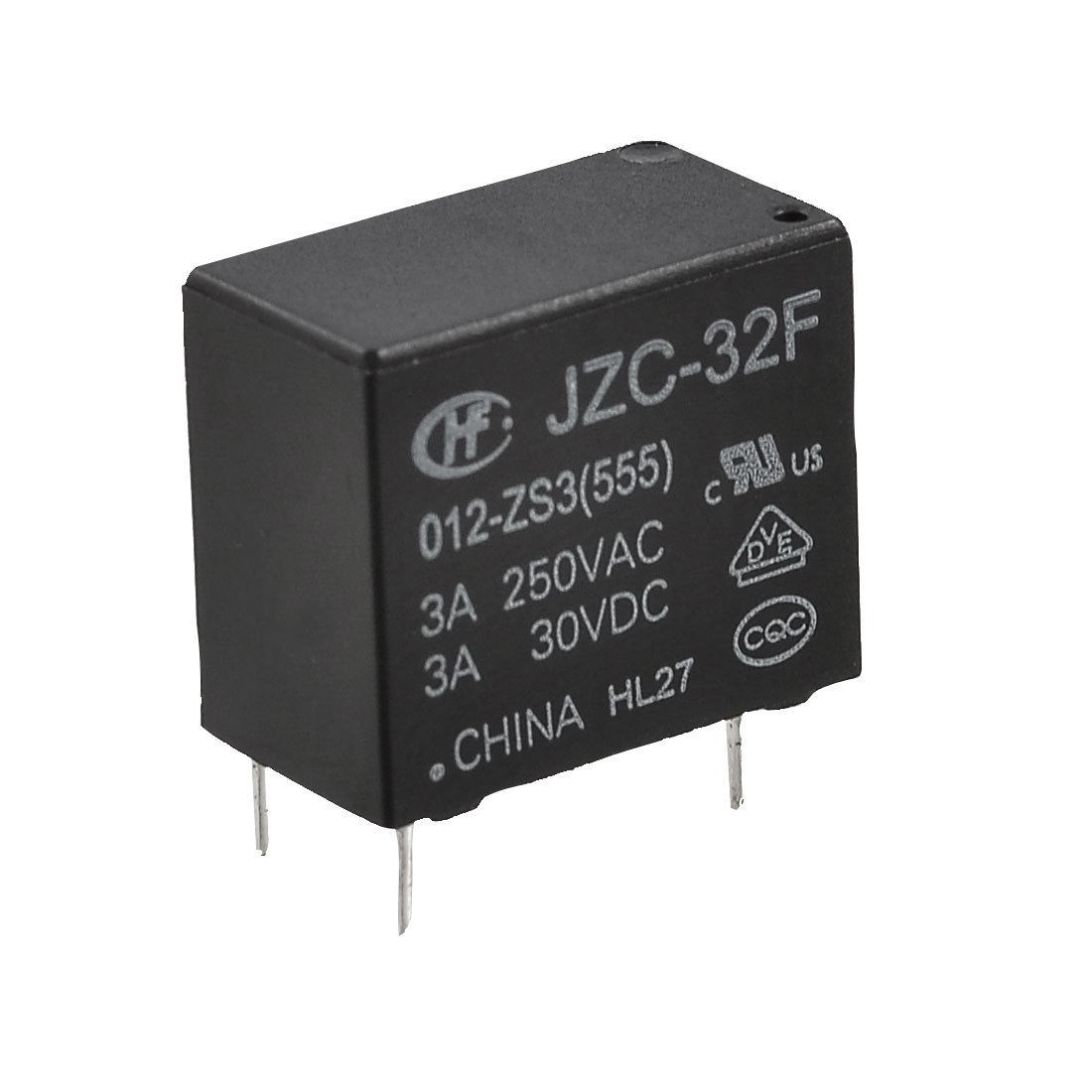 Black Case 12V DC SPDT 1NO 1NC Relay JZC-32F 012-ZS3 Type