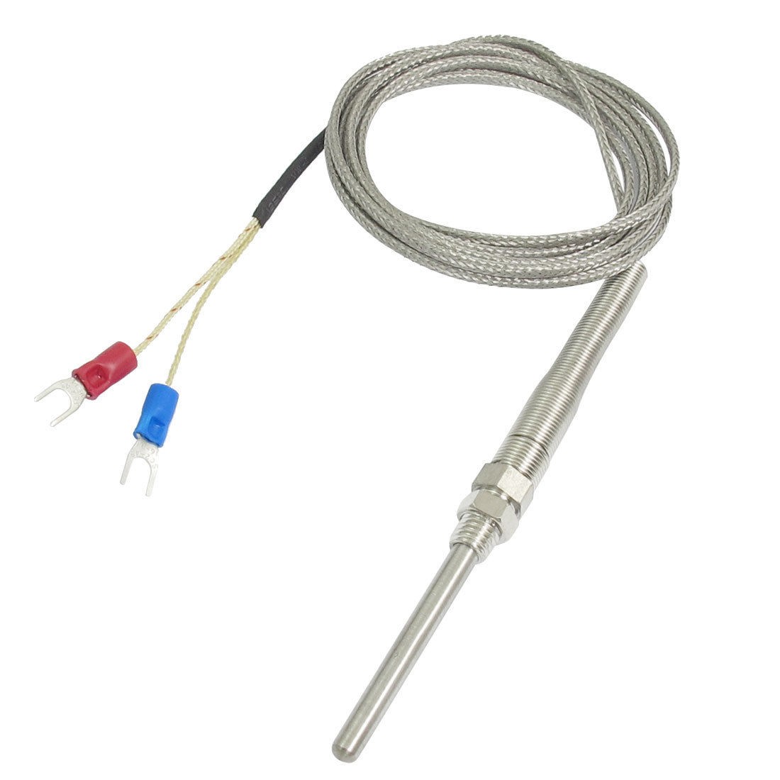 50x5mm 8mm Thread E Type Thermocouple Temperature Measurement Sensors 2 Meters