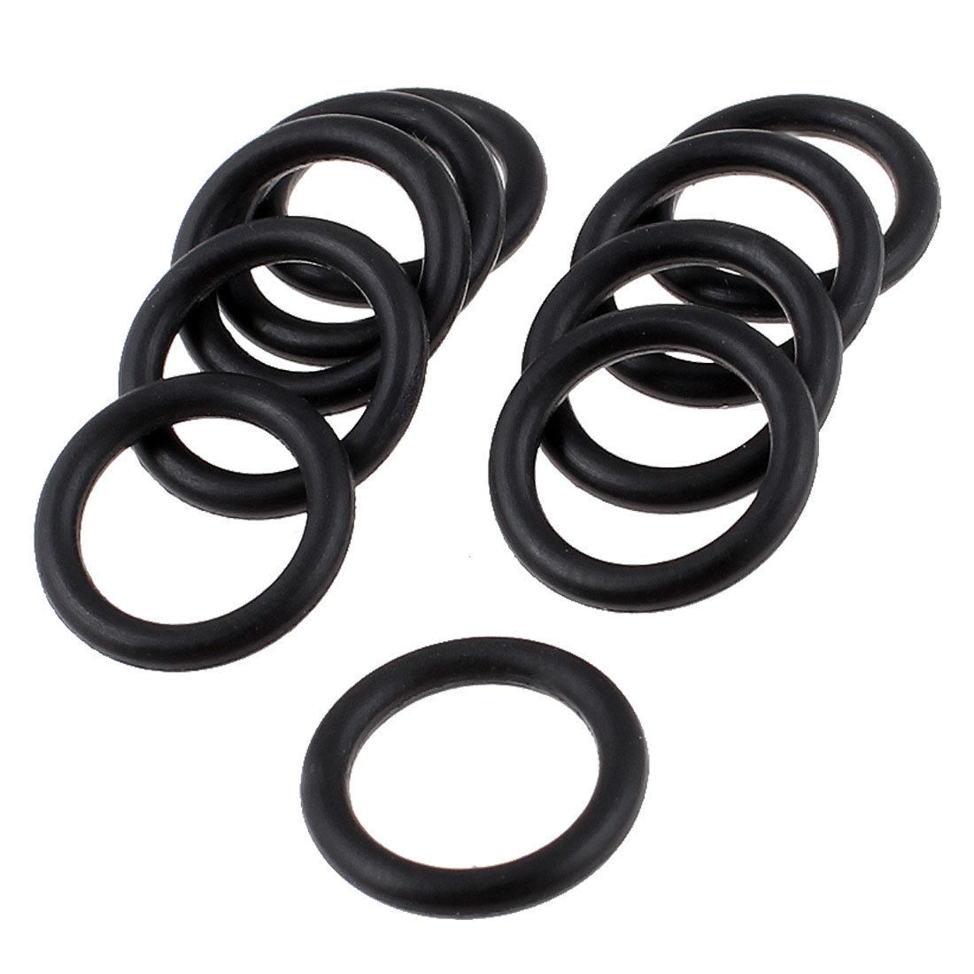 2mm x 13mm Black Nitrile Rubber Sealing O Ring Seal Washer Grommets 10 Pcs
