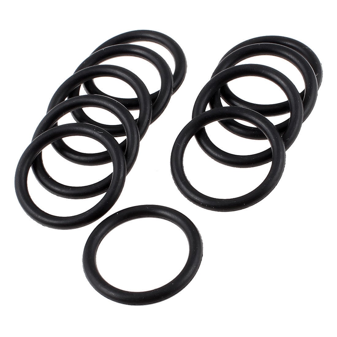 2.5mm x 21mm Black Nitrile Rubber Sealing O Ring Seal Washer Grommets 10 Pcs