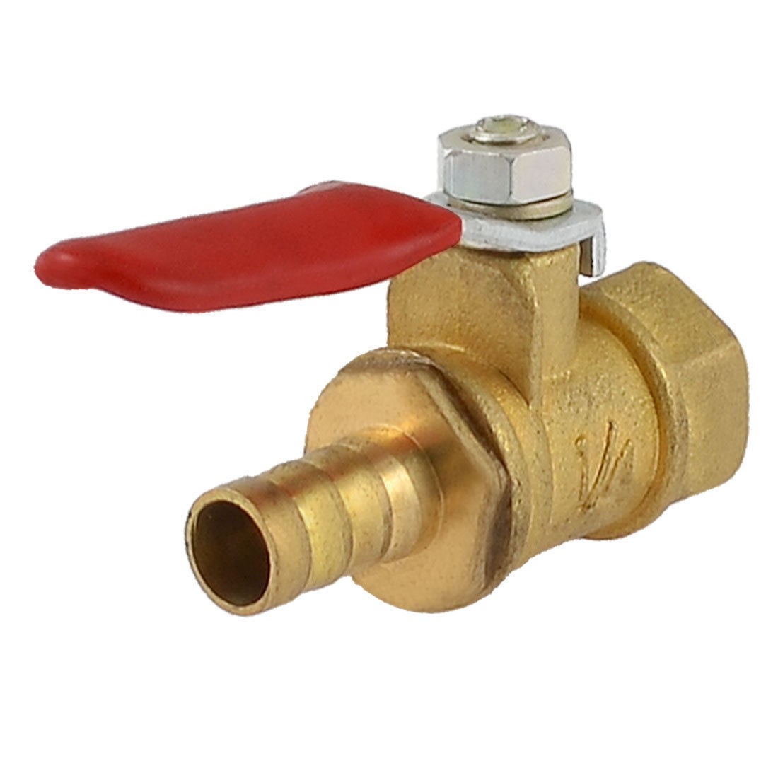 1/4" PT Female Thread to 8mm Hose Barb Lever Handle Brass Ball Valve