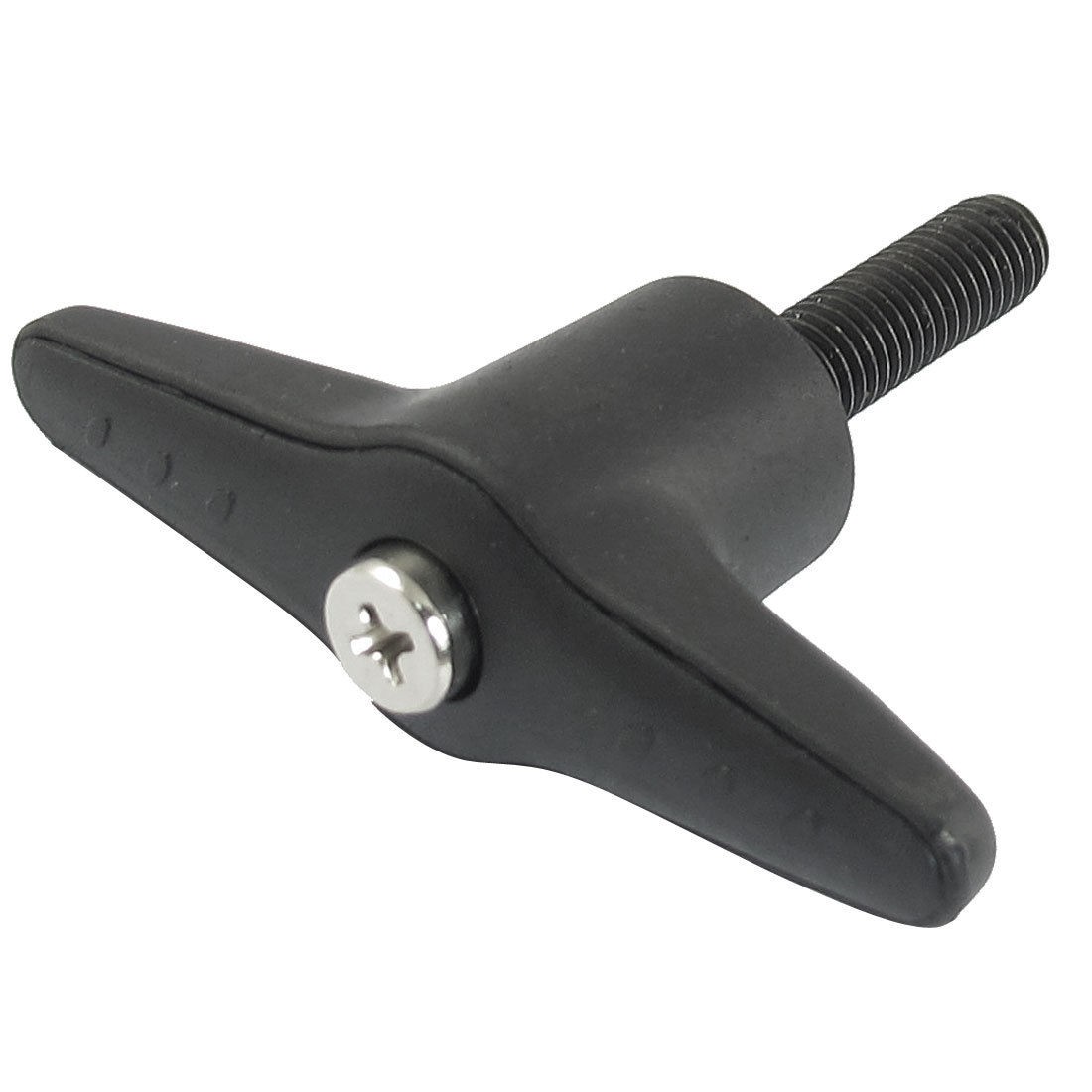 Black 8mm Male Thread Spring Loaded T Shaped Adjustable Handle