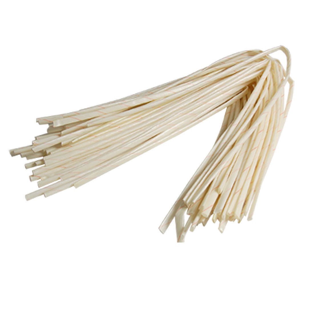 50 Pcs 8mm Flexible Fiberglass PVC Insulating Sleeve Pipe 39"