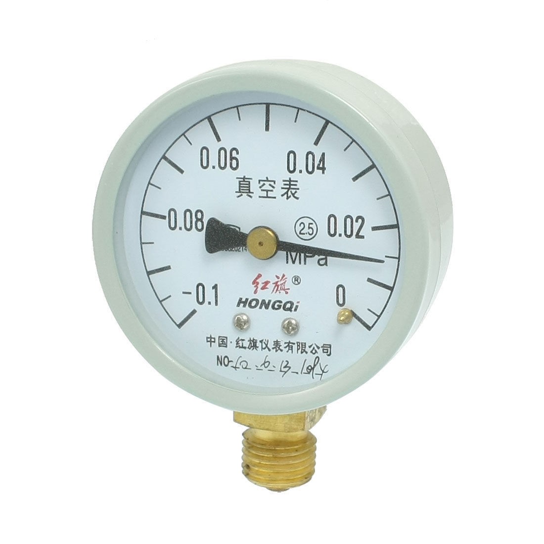 0.1-0MPa Round Face 3/8" NPT Thread Water Air Pressure Gauge