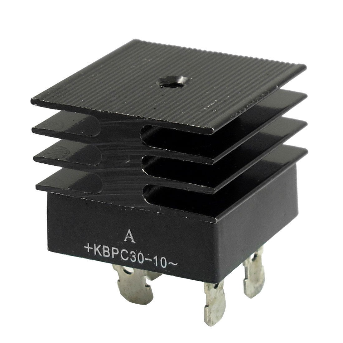KBPC30-10 30A 1KV Single Phase Bridge Rectifier Half-Wave Black w Heatsink