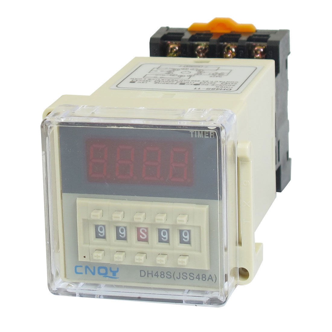 DH48S-11 Power on Time Delay Relay 11-Pin DPDT 0.01S-9999H AC/DC12V w Socket