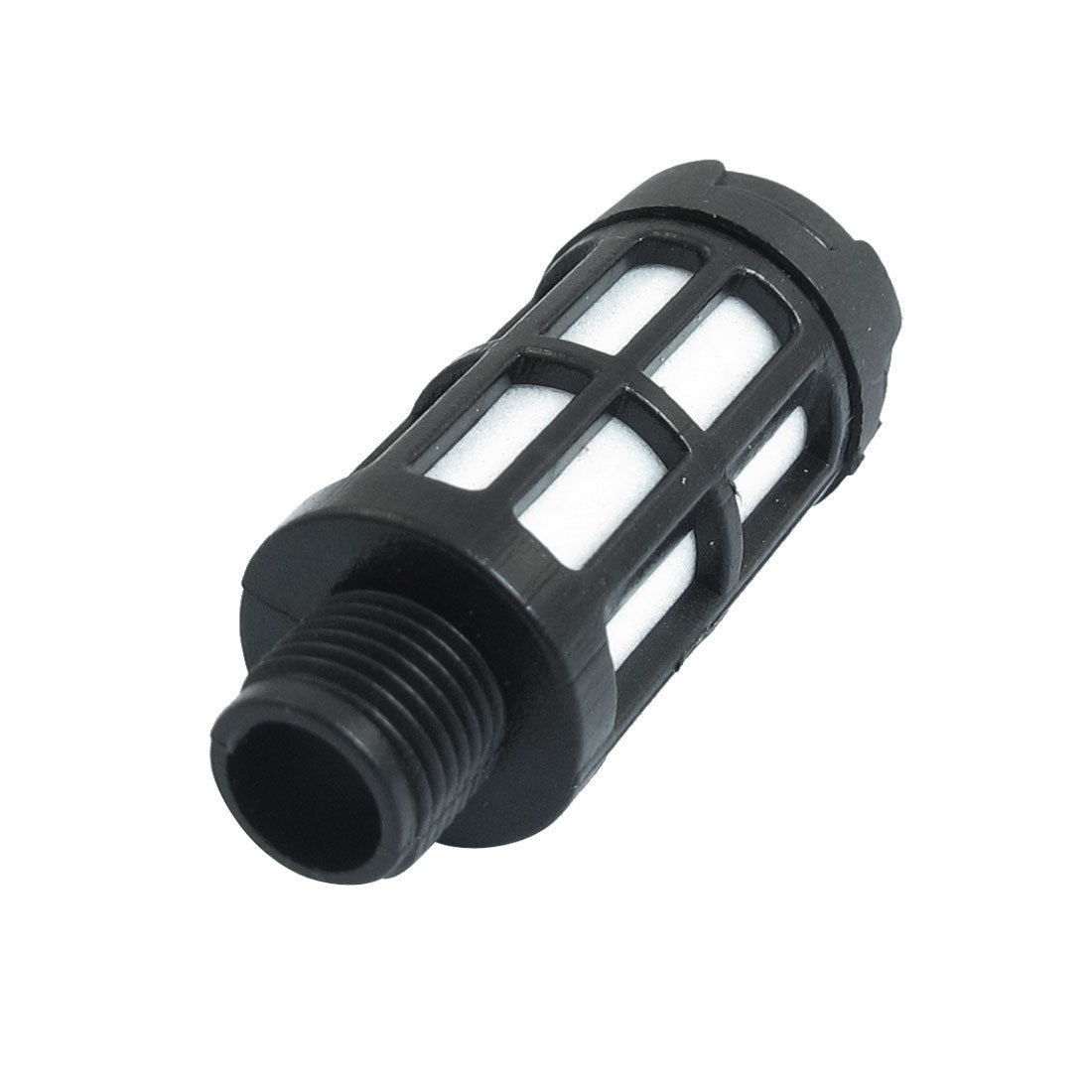 1/8" PT Male Threaded Pneumatic Exhaust Noise Plastic Silencer Muffler Black