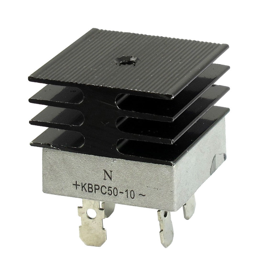 KBPC50-10 50A 1KV Single Phase Bridge Rectifier Half-Wave White w Heatsink