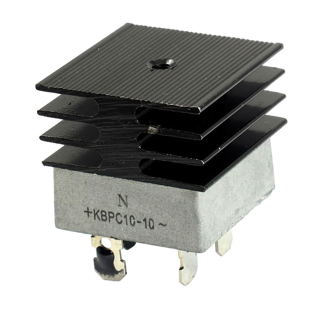 KBPC10-10 10A 1KV Single Phase Bridge Rectifier Half-Wave White w Heatsink
