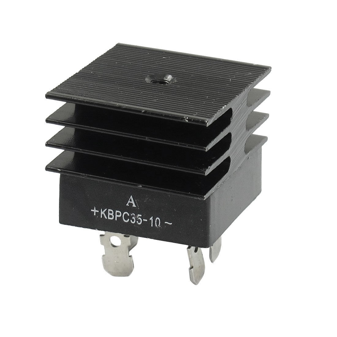KBPC35-10 35A 1KV Single Phase Bridge Rectifier Half-Wave Black w Heatsink