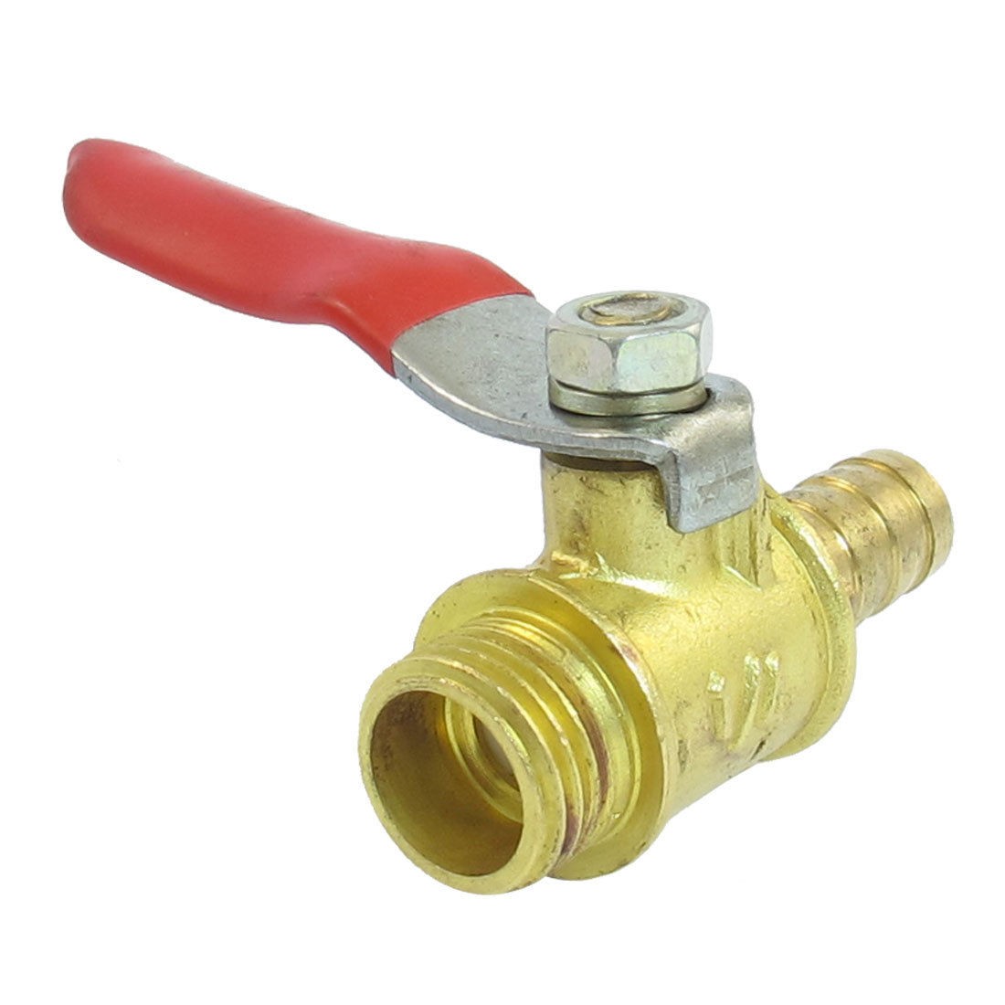 1/4"PT Male Threaded to 8mm Barb Hose Lever Handle Brass Ball Valve