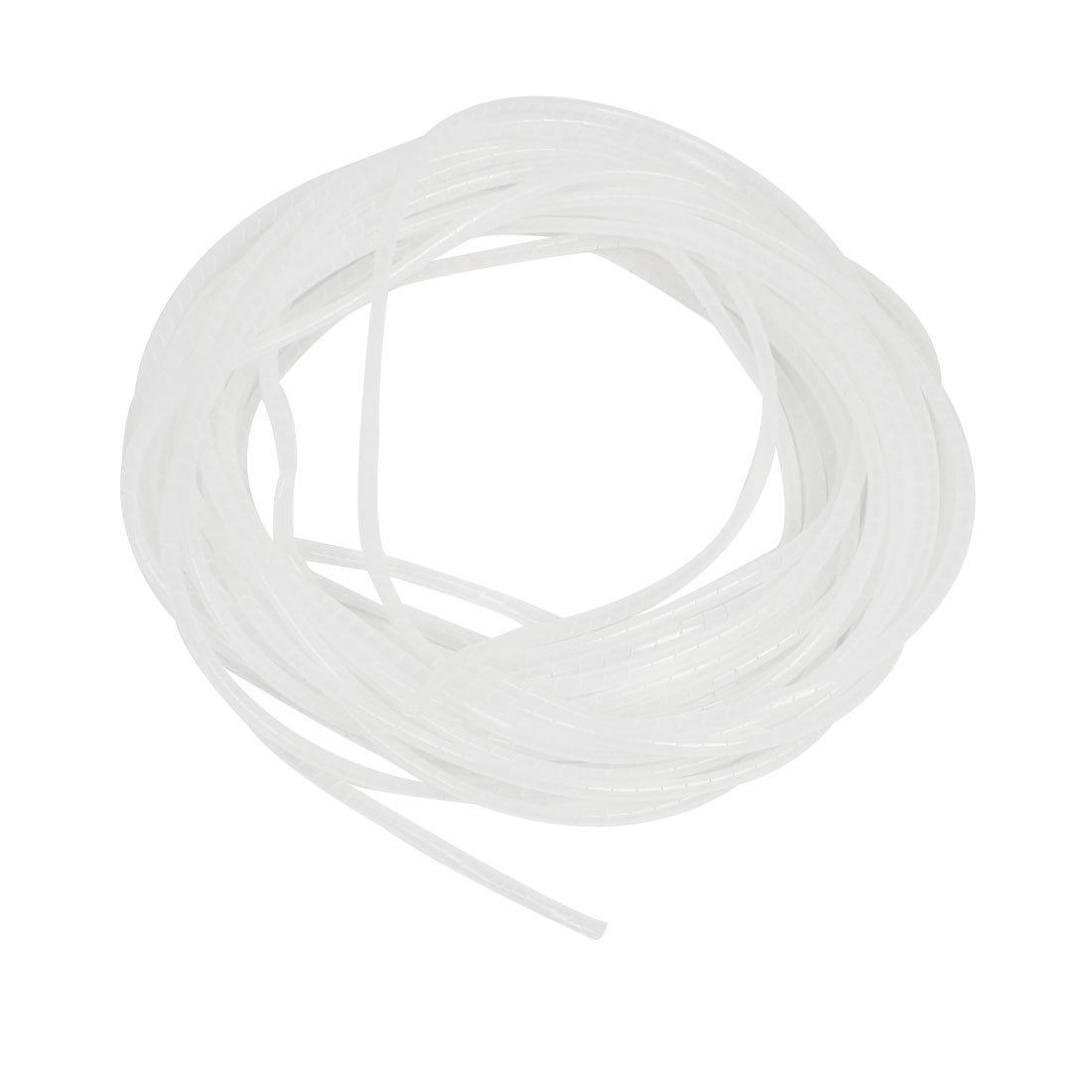 29M Long PE Polyethylene Spiral Cable Wire Wrap Tube Clear White 3mm