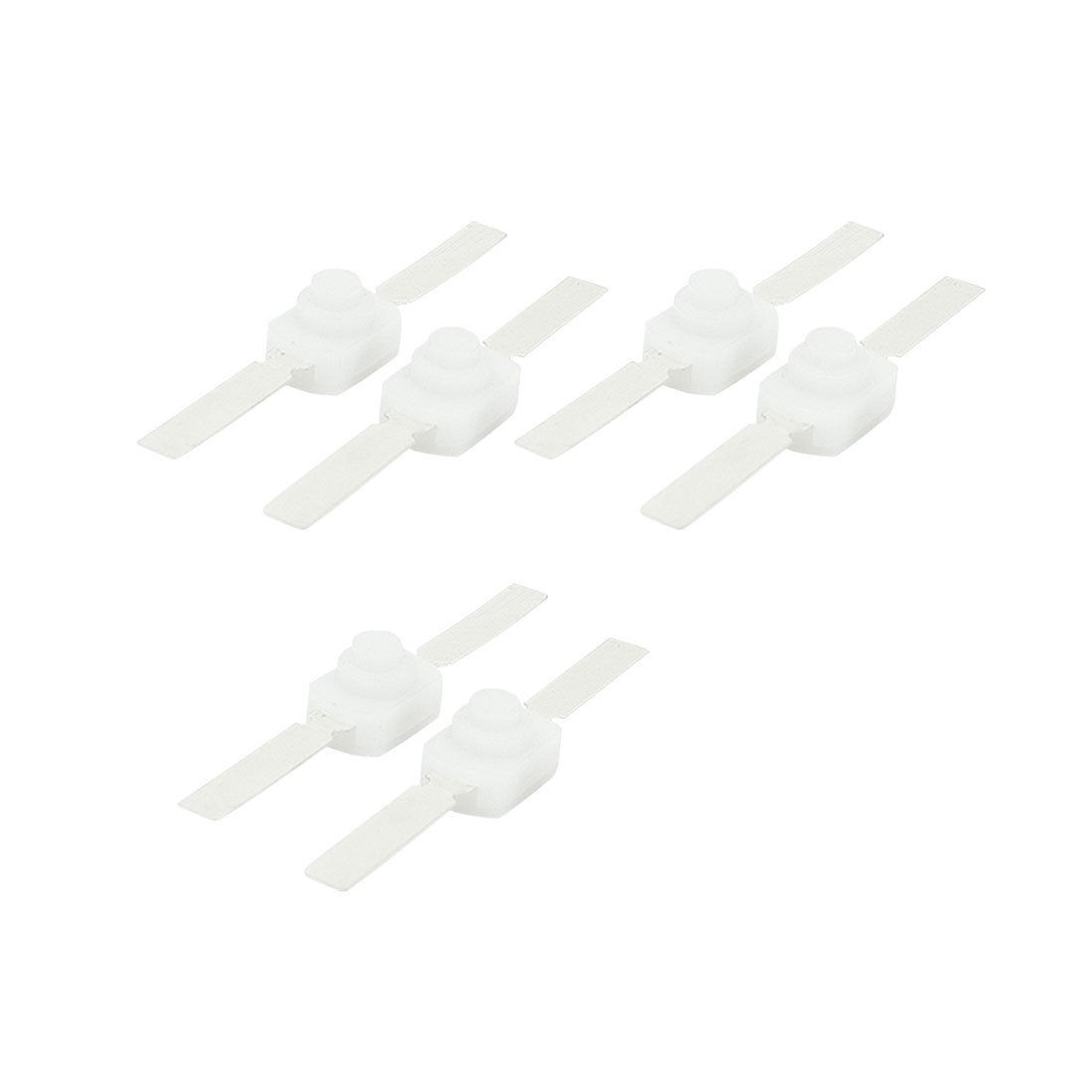 6 Pcs 2-Pin Terminals Latching Action Electric Torch Push Button Switch