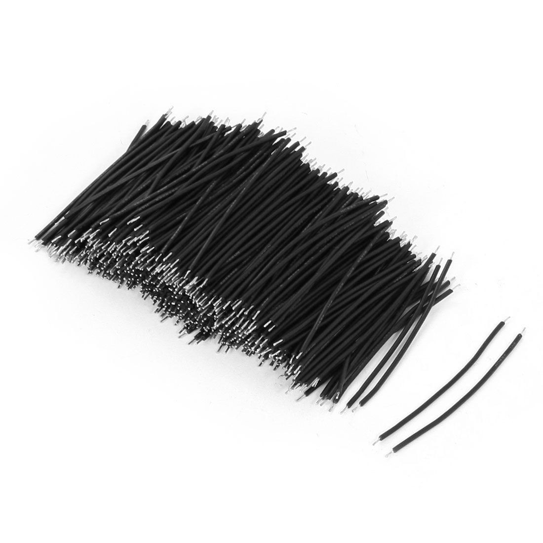 0.5mmx60mm Tin Plated Silicone Brushless Motor Wire 24AWM Cable Black 500 Pcs