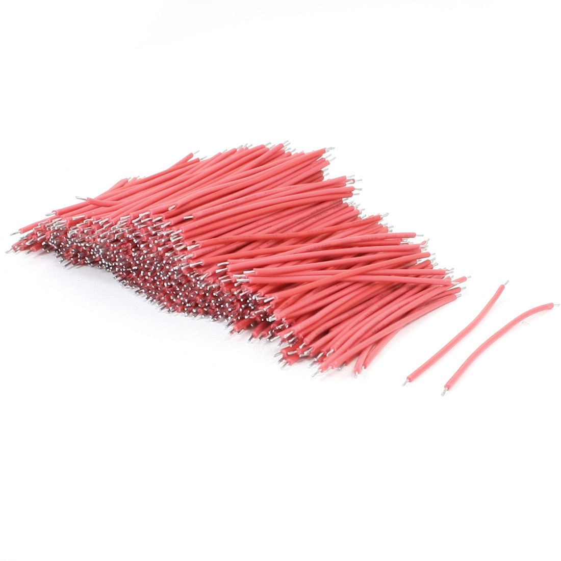 PCB Solder Flexible 0.5x60mm 0.02"x2.4" 24AWM Red Motor Wire Cable 500 Pcs