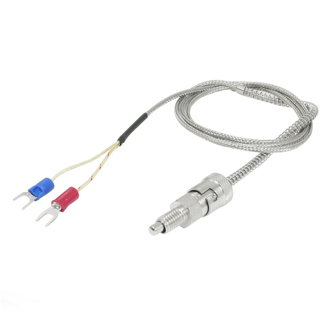 400C Adjustable Compression Spring Bayonet Cap K Type Thermocouple 1 Meter