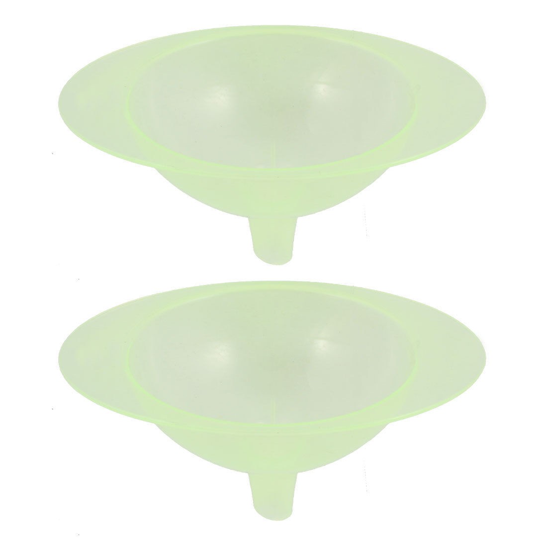 14mm Tip Dia Laboratory Plastic Filter Funnel Clear Green 2 Pcs