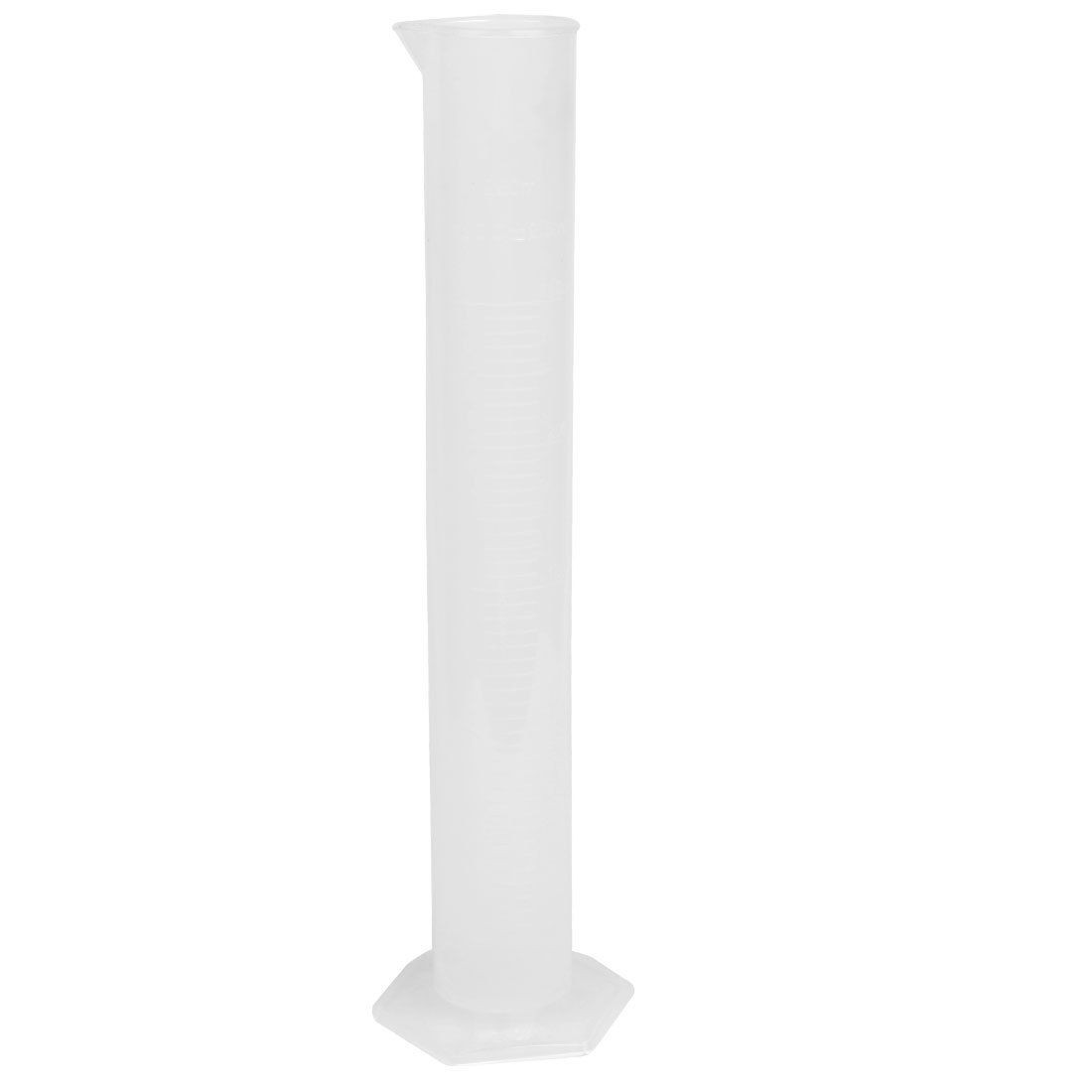 250mL Capacity Liquid Measurement Tool Clear White Graduated Cylinder