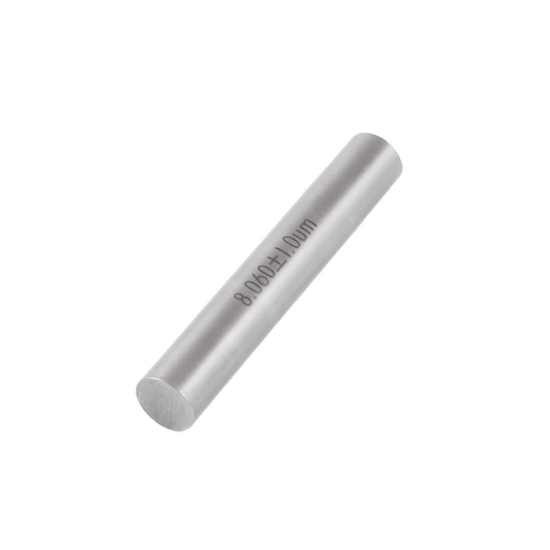 Industry 8.06mm Dia Plug Pin Gage 50mm Length w Plastic Case Holder