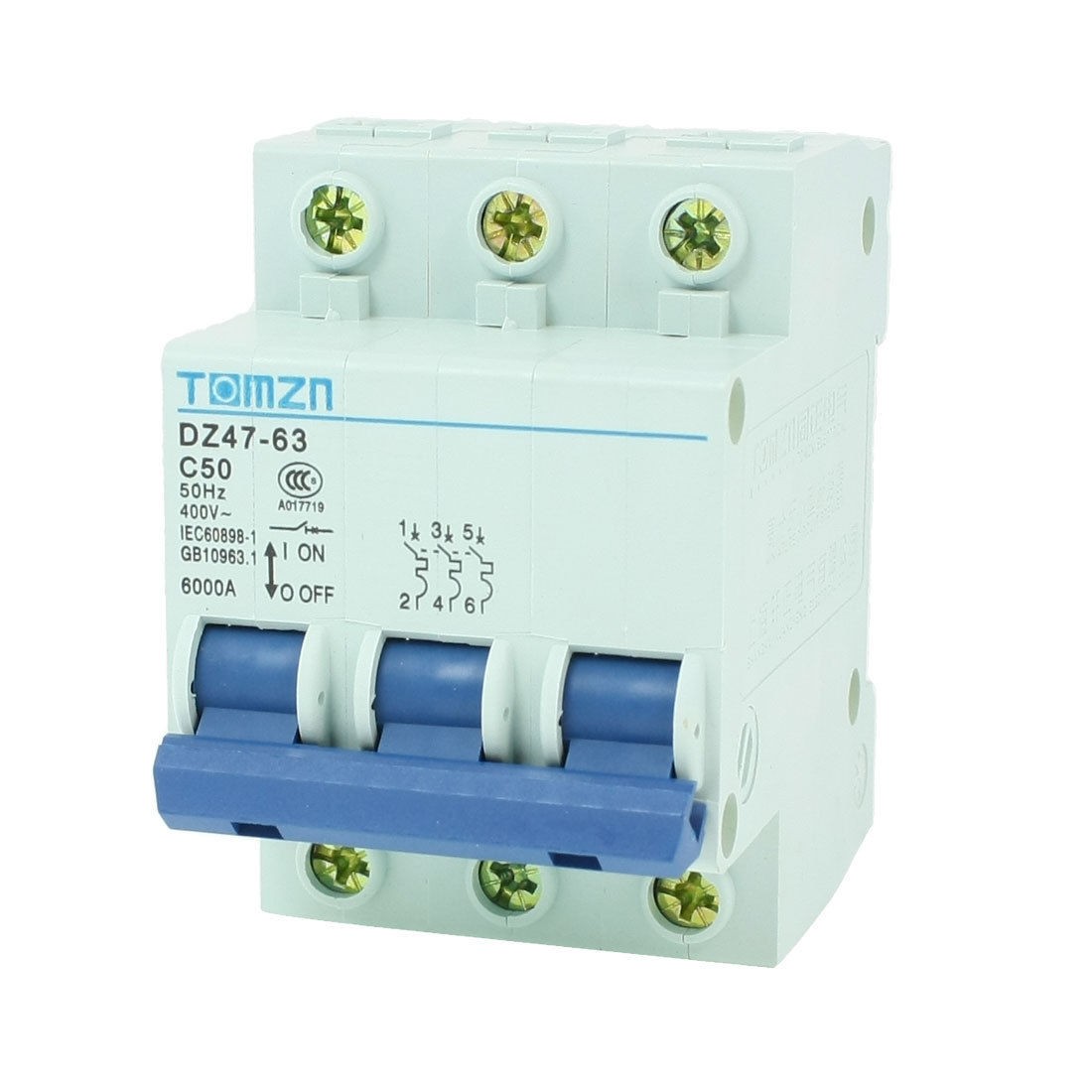 AC 400V 50A 3 Poles 3P Overload Protection MCB Mini Circuit Breaker