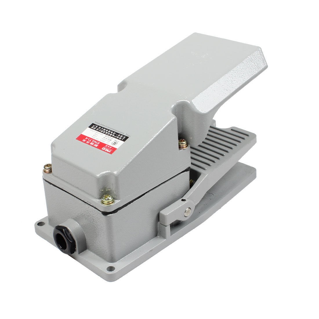 AC 380V 250V 10A Antislip Metal Momentary Industrial Foot Pedal Switch w Guard
