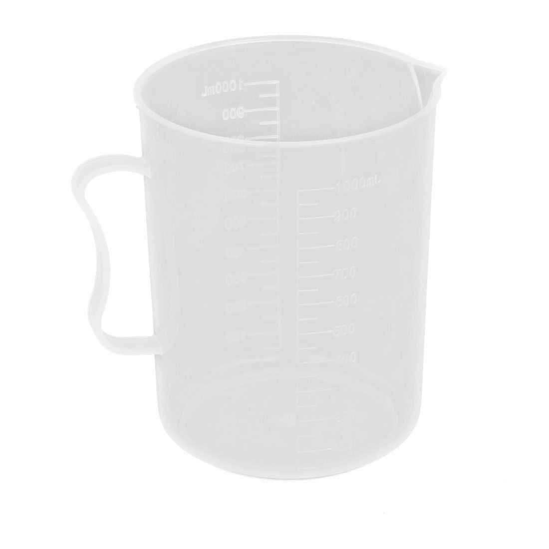 Laboratory Chemistry Set Clear White Plastic Cup Beaker 1000mL