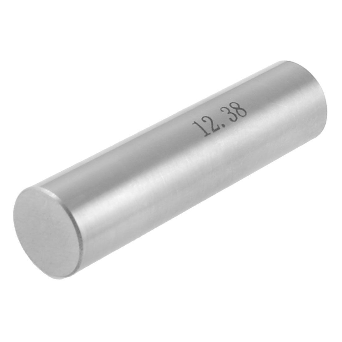 Hole Measuring 12.38mm x 50mm Pin Gage Gauge w Plastic Cylindrical Box