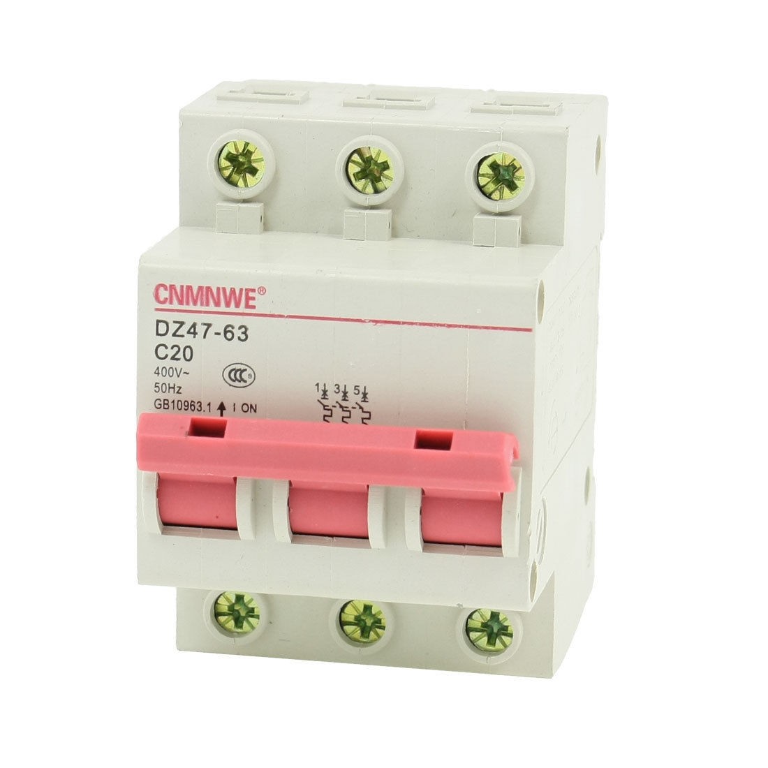 3P Overload Proetction Circuit Breaker 400VAC 20A 6000A DZ47-63 C20