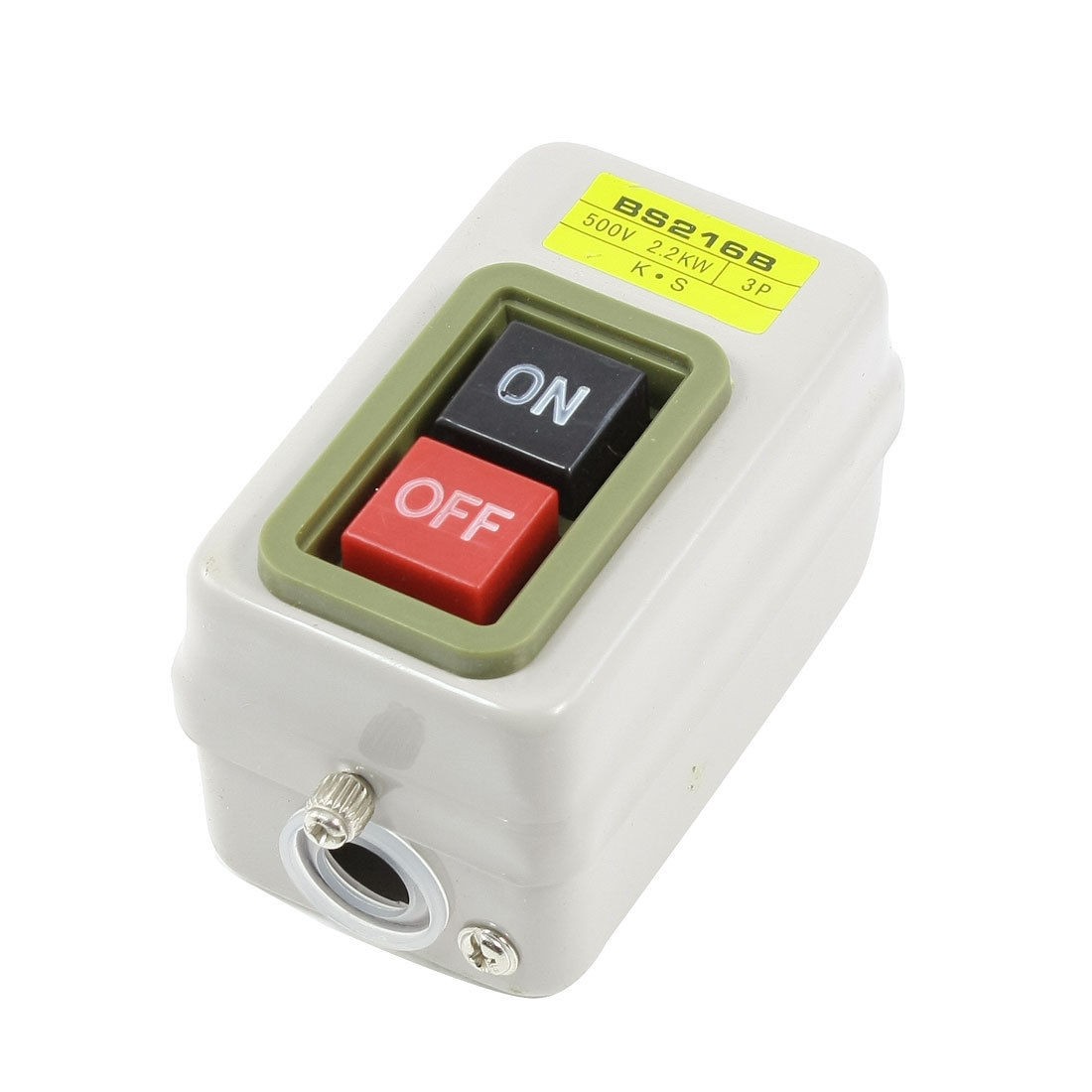 500V 2.2KW ON/OFF 3 Phase 3P Self-Locking Power Push Button Switch