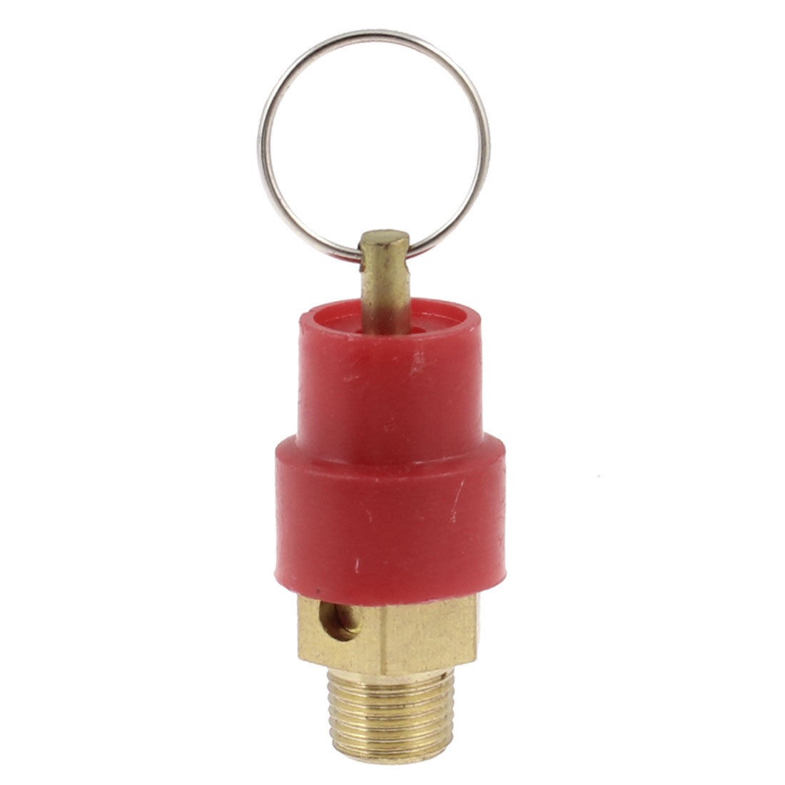 Air Compressor 1/8" Thread Safety Pressure Relief Valve Red Gold Tone