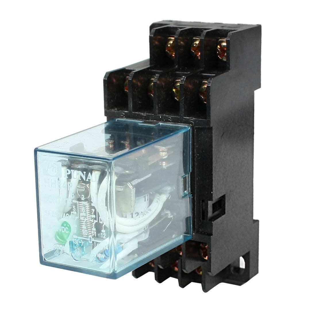 HH54P DC 12V Coil 4PDT 14 Pins Electromagneti<wbr/>c Power Relay w DYF14A Base