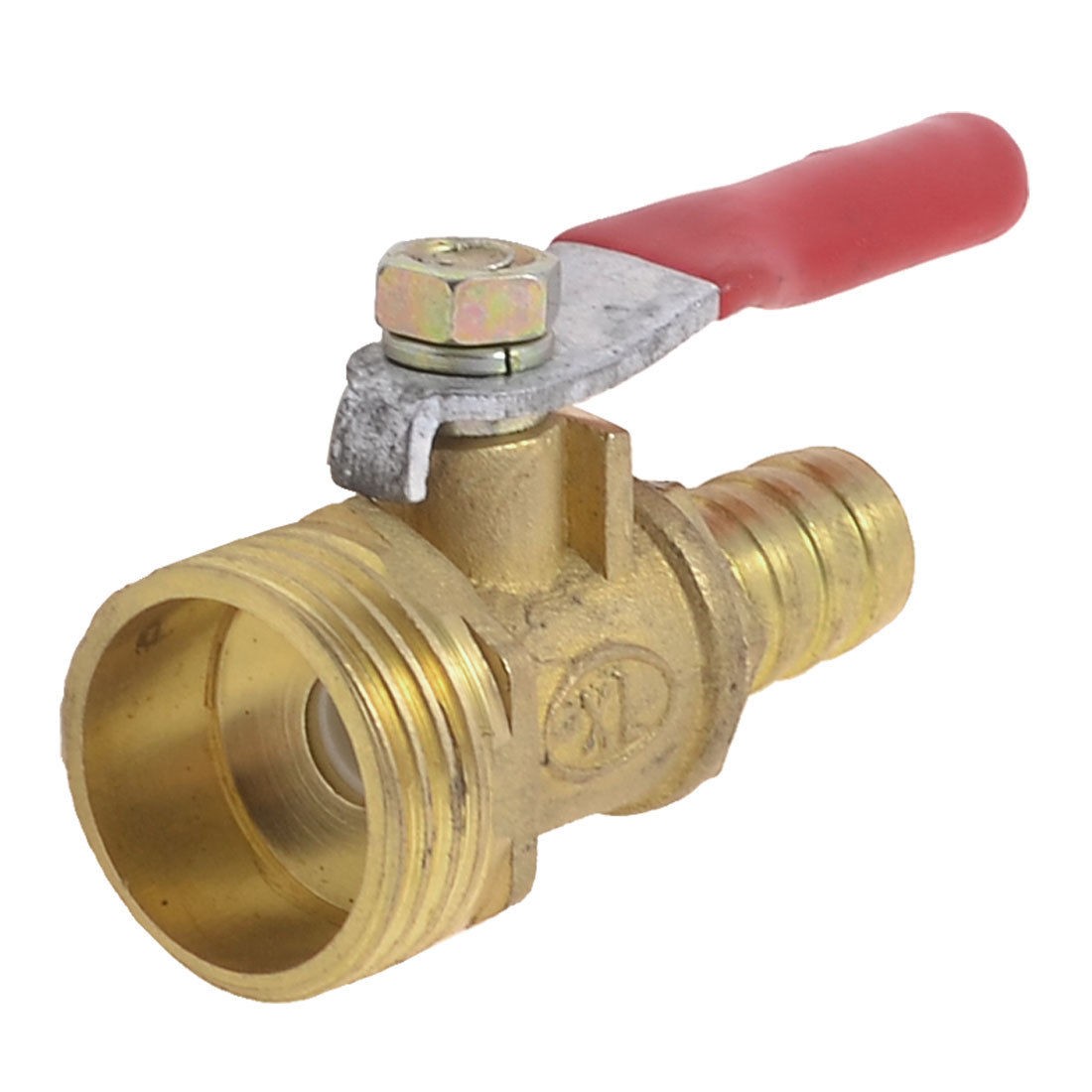 1/2" PT Male Thread to 10mm Barb Hose Lever Handle Brass Ball Valve